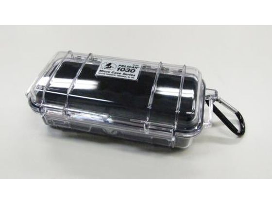 エスコ 防水ケース 黒 クリア 162×67×52mm EA657-3A