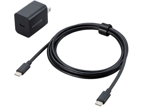 エレコム TypeC充電器 ケーブル付 1.5m ブラック MPA-ACCP7120BK