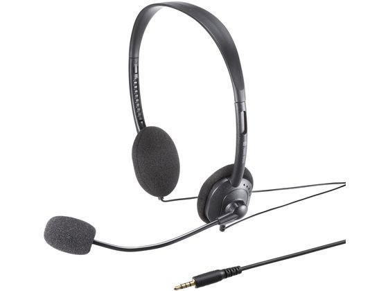 サンワサプライ 4極対応ヘッドセット MM-HS408BK サンワサプライ 4極対応ヘッドセット MM-HS408BK