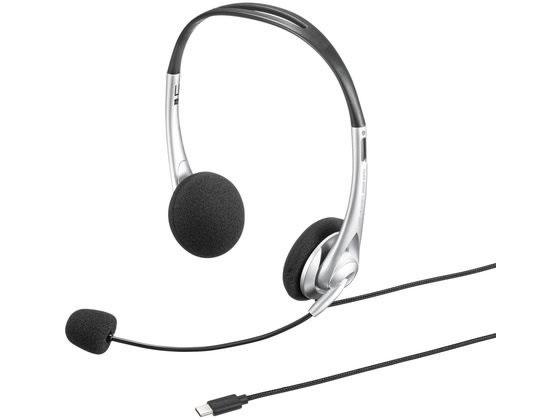 サンワサプライ USB TypeCヘッドセット MM-HSTC03SV サンワサプライ USB TypeCヘッドセット MM-HSTC03SV