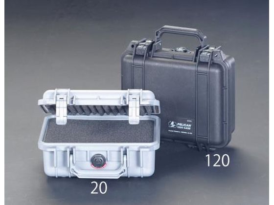 エスコ 万能防水ケース 黒 235×181×105mm(内寸) EA657-120