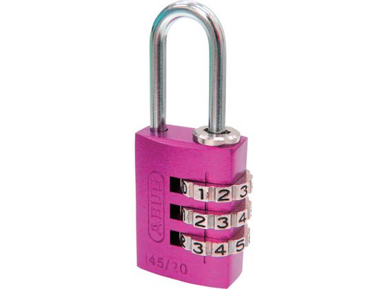 ABUS ナンバー可変式南京錠 145-20 ピンク 145-20-PI