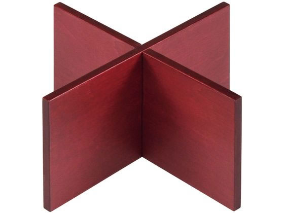 EBM 木製 組立十字スタンド 赤 200×200×100mm