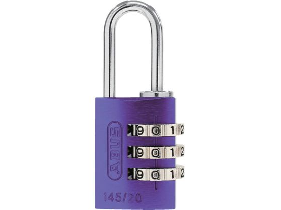 ABUS ナンバー可変式南京錠 145-20 パープル 145-20-PU ABUS ナンバー可変式南京錠 145-20 パープル 145-20-PU