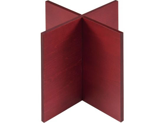 EBM 木製 組立十字スタンド 赤 200×200×200mm