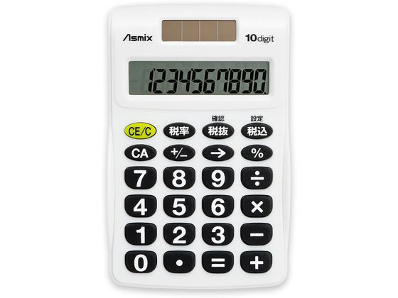 アスカ ビジネス電卓ポケット ホワイト C1009W アスカ ビジネス電卓ポケット ホワイト C1009W