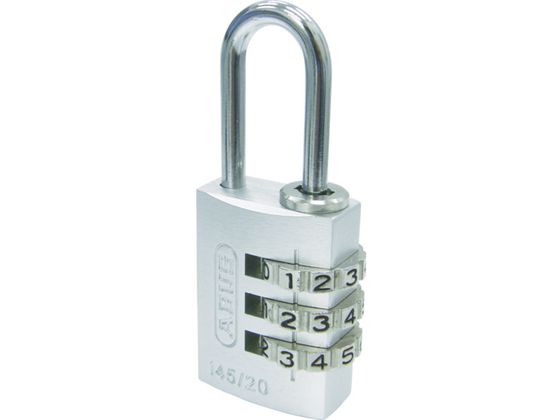 ABUS ナンバー可変式南京錠 145-20 シルバー 145-20-SI ABUS ナンバー可変式南京錠 145-20 シルバー 145-20-SI