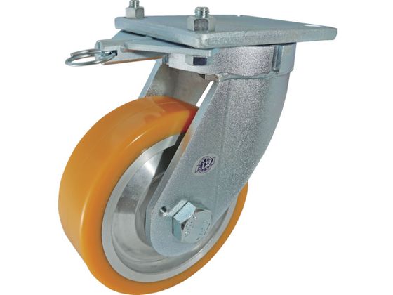 ヨドノ 超重量用高硬度ウレタン自在車旋回ロック付 1500kg用 HDUJ150TL