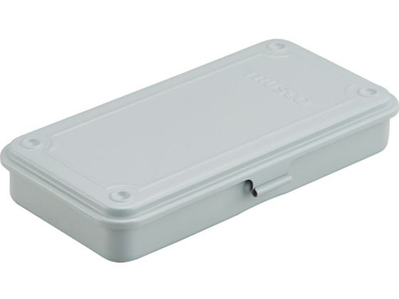 TRUSCO トランク型工具箱 203×109×35 ライトグレイ T-19LG