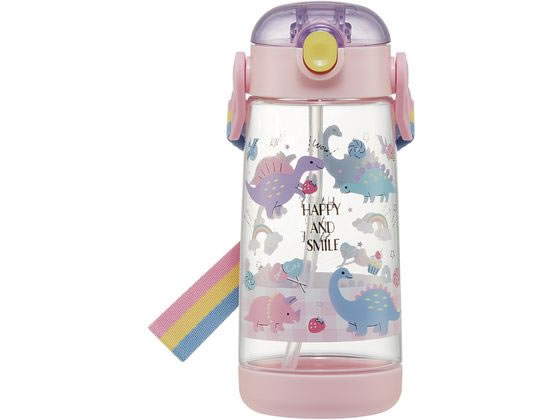 スケーター ワンプッシュストローボトル 480ml ハッピー&スマイル レインボー スケーター ワンプッシュストローボトル 480ml ハッピー&スマイル レインボー