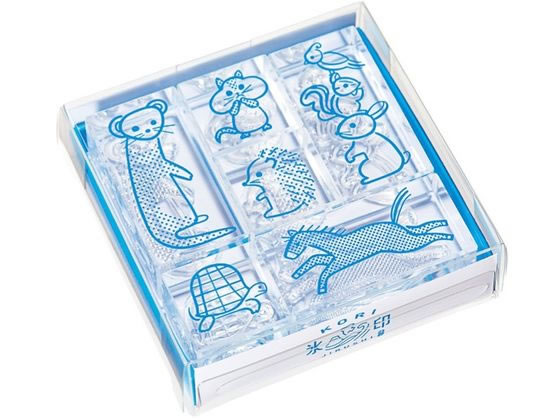 キングジム 透明スタンプ 氷印 セット (ドウブツセット) CLSS-006