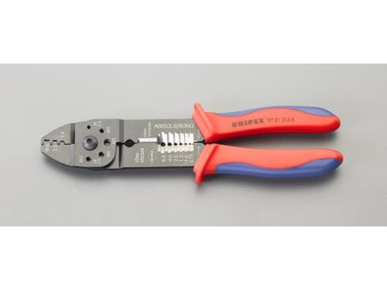 エスコ 圧着ペンチ 差込端子用 0.5-2.5mm2 EA538K-2