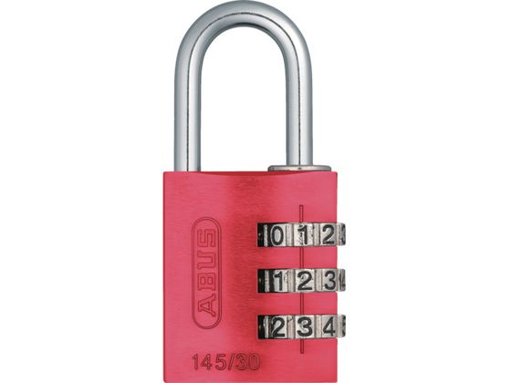 ABUS ナンバー可変式南京錠 145-30 レッド 145-30-RE