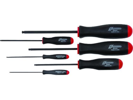 ボンダス ボールポイント・ドライバー セット6本組(1.5-5mm) BSX6M ボンダス ボールポイント・ドライバー セット6本組(1.5-5mm) BSX6M