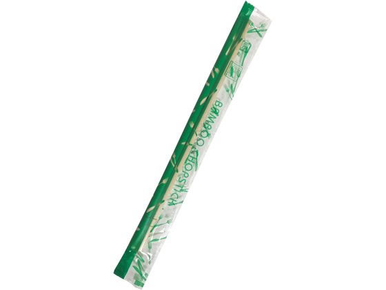 EBM OPP完封箸 緑柄 竹丸箸 楊枝入 100膳入