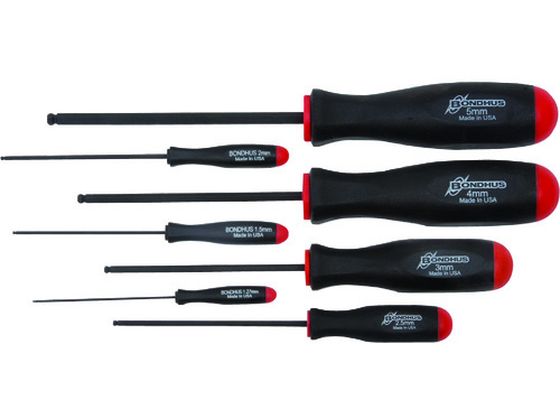 ボンダス ボールポイント・ドライバー セット7本組(1.27-5mm) BSX7M ボンダス ボールポイント・ドライバー セット7本組(1.27-5mm) BSX7M