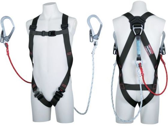 ●型番：TH-510-DZ1-OT-BLK-L-2R23-BX●サイズ：L ●色：黒 ●腿バックル：ワンタッチ ●ベルト幅（mm）：45 ●フック口開き（mm）：50 ●ランヤード種類：ツインロープ式