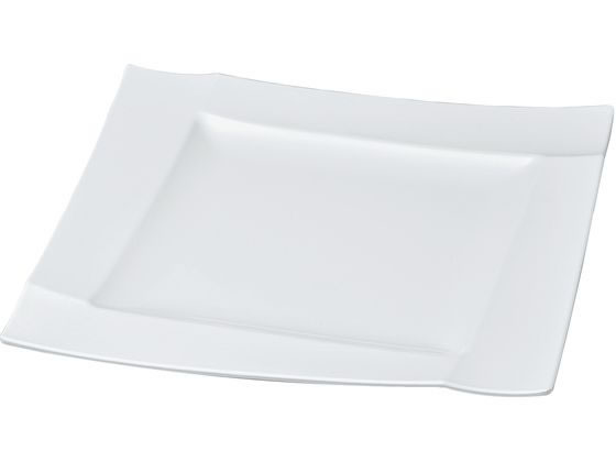 若泉漆器 ニューホワイト 渕付角盛皿 35.5cm 0261880