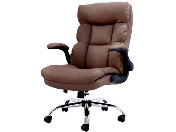 Netforce ダイン オフィスチェア PUレザー ブラウン DYN-1-FW-BR Netforce ダイン オフィスチェア PUレザー ブラウン DYN-1-FW-BR