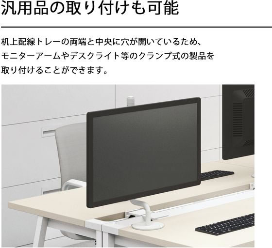 コクヨ LEAN 平机 引き出し付 W1000×D700 ホワイト／ナチュラル