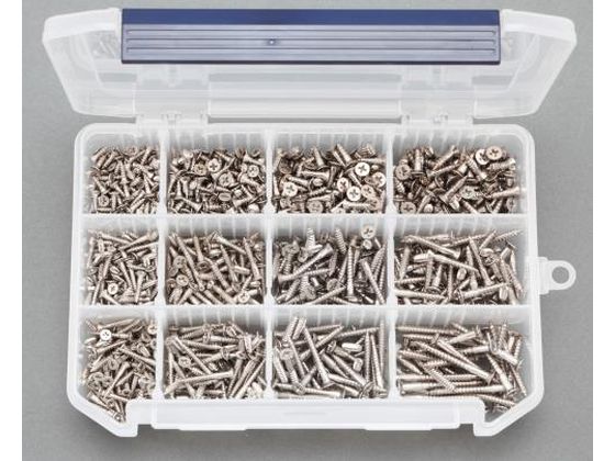 エスコ 皿頭木ねじセット ステンレス製 2.7-3.8mm EA949EJ-7 エスコ 皿頭木ねじセット ステンレス製 2.7-3.8mm EA949EJ-7