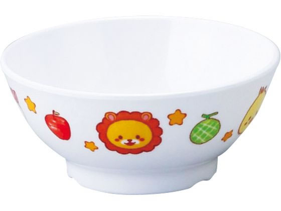 メラミン子供食器 みんなともだち。 飯碗 YMB-1 アイボリー