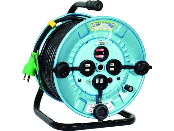 日動 オープンリール 防雨型 過負荷漏電保護兼用ブレーカー付 30m用 PWO-EK33 日動 オープンリール 防雨型 過負荷漏電保護兼用ブレーカー付 30m用 PWO-EK33