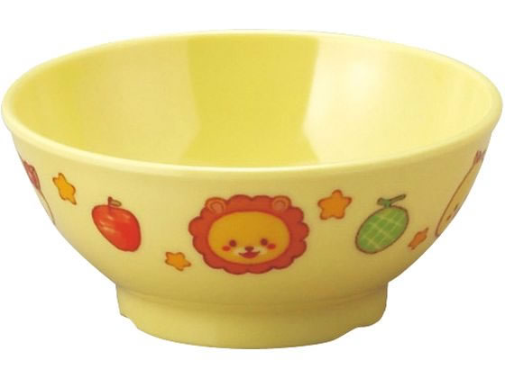 メラミン子供食器 みんなともだち。 飯碗 YMB-1 イエロー