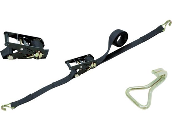 シライ ラチェットバックル 黒 ナローフック付 RK50LB6NH300