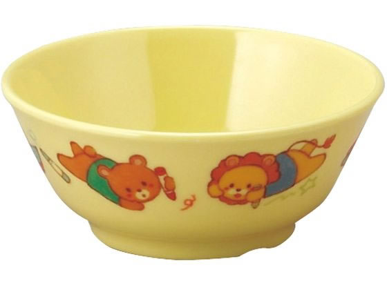 メラミン子供食器 みんなともだち。 汁椀 YMC-1 イエロー