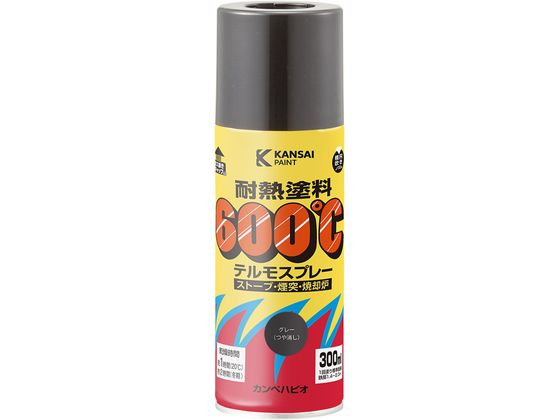 カンペハピオ 耐熱塗料テルモスプレー グレー 300ml カンペハピオ 耐熱塗料テルモスプレー グレー 300ml