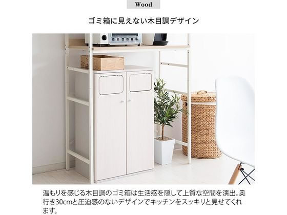 宮武製作所 ウッドダブルプッシュダストボックス Empro ホワイト DB