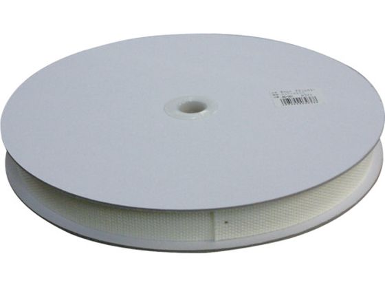 ユタカメイク 平ベルトアクリルカラー 20mm×25m ホワイト PAA-301