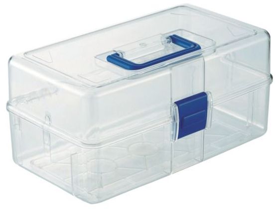 TRUSCO 透明工具箱 中皿なし フリータイプ TCRBOXF
