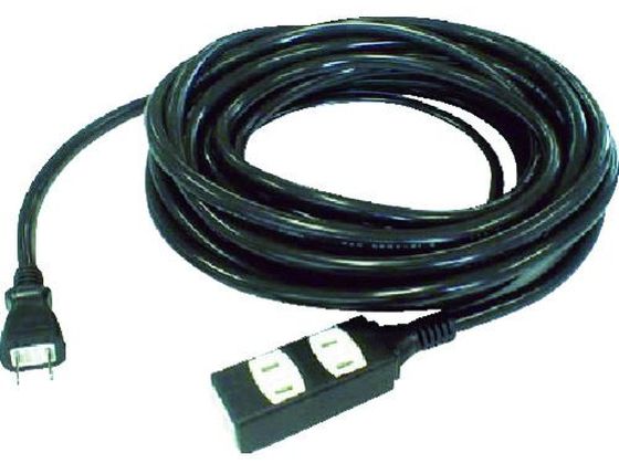 TRUSCO ソフトタイププラグ 3個口タップ型 10m ブラック TRIS15-103-BK TRUSCO ソフトタイププラグ 3個口タップ型 10m ブラック TRIS15-103-BK