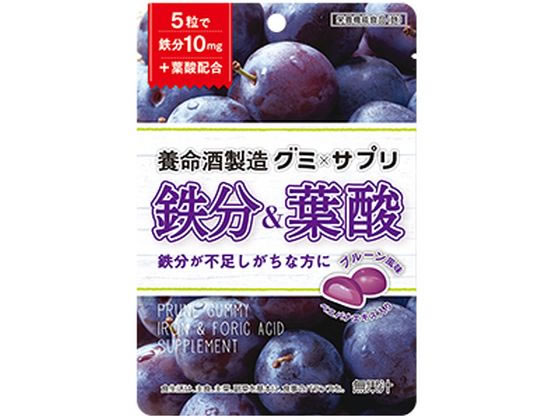 養命酒製造 グミ×サプリ 鉄分&葉酸 40g 養命酒製造 グミ×サプリ 鉄分&葉酸 40g
