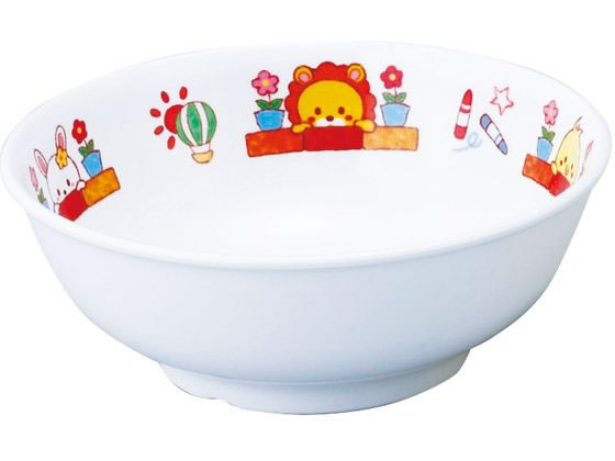 メラミン子供食器 みんなともだち。 丼 YMD-1 アイボリー