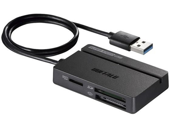 �o�b�t�@���[ USB3.0 �}���`�J�[�h���[�_�[ BSCR100U3BK