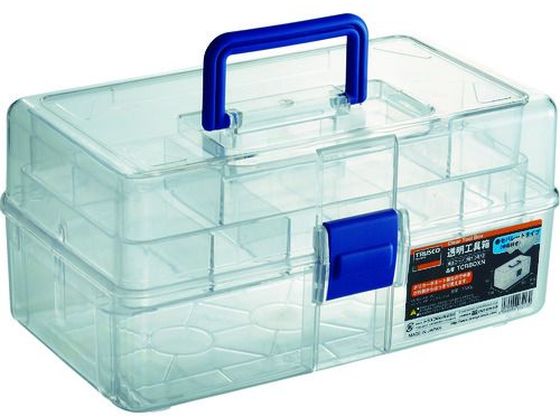TRUSCO 透明工具箱 中皿付き TCRBOXN