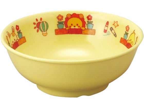 メラミン子供食器 みんなともだち。丼 YMD-1 イエロー