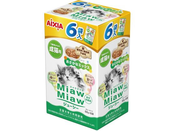 アイシア MiawMiaw おさかなミックス 60g× 6 MJ6-4