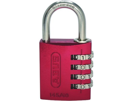 ABUS ナンバー可変式ステンレスシャックル南京錠 145IB-40 レッド ABUS ナンバー可変式ステンレスシャックル南京錠 145IB-40 レッド