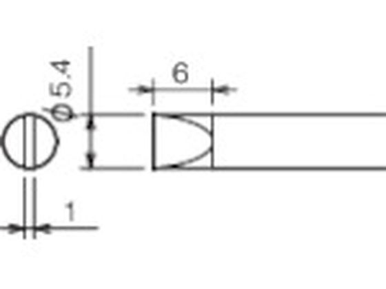 グット 替こて先 5.4D (1本=1PK) RX-80HRT-5.4D グット 替こて先 5.4D (1本=1PK) RX-80HRT-5.4D
