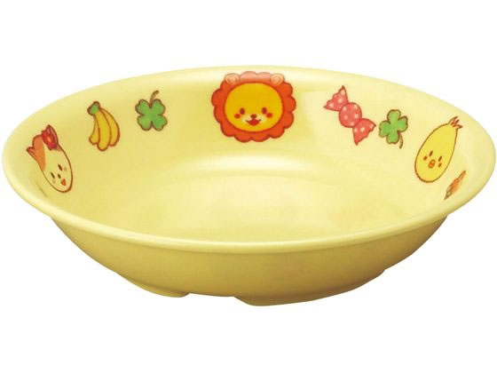メラミン子供食器 みんなともだち。 深皿 YME-1 イエロー メラミン子供食器 みんなともだち。 深皿 YME-1 イエロー