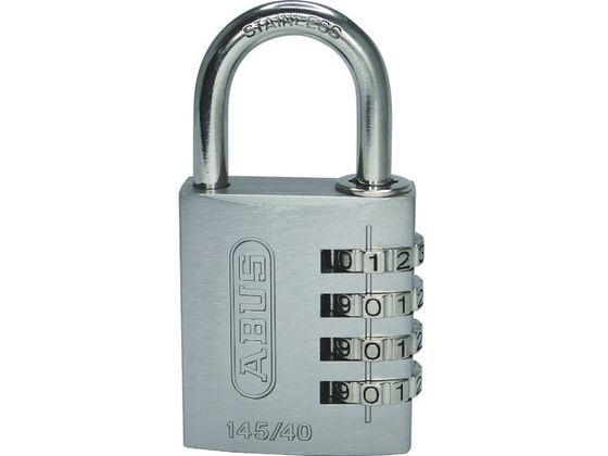 ABUS ナンバー可変式ステンレスシャックル南京錠 145IB-40 シルバー ABUS ナンバー可変式ステンレスシャックル南京錠 145IB-40 シルバー