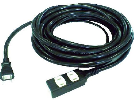TRUSCO ソフトタイププラグ 3個口タップ型 20m ブラック TRIS15-203-BK TRUSCO ソフトタイププラグ 3個口タップ型 20m ブラック TRIS15-203-BK