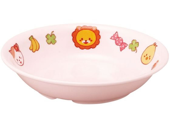 メラミン子供食器 みんなともだち。 深皿 YME-1 ピンク