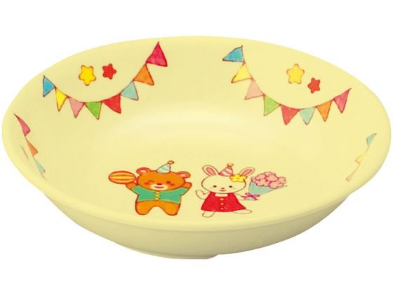 メラミン子供食器 みんなともだち。 小皿 YME-2 イエロー メラミン子供食器 みんなともだち。 小皿 YME-2 イエロー