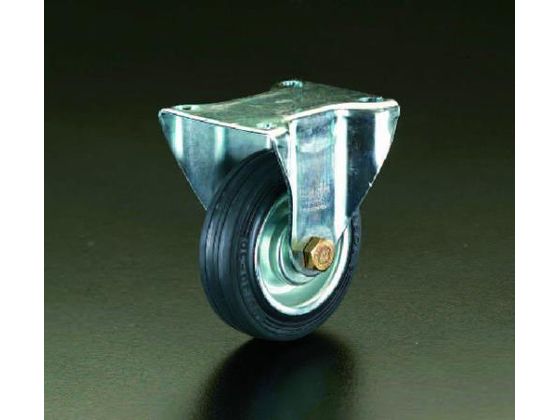●仕様：固定車輪●材質：金具：スチール 車輪：二層式ソリットゴム●車輪径×幅：１２５×３７．５ｍｍ●全高：１５０ｍｍ●耐熱温度：−２５〜８０℃●耐荷重：１２０ｋｇ●丈夫で抵抗力のあるローラーベアリング