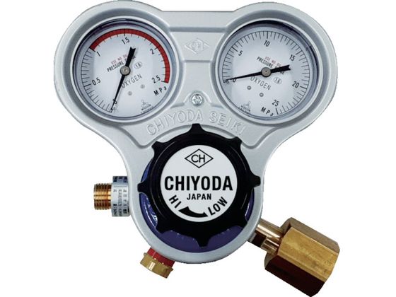 千代田 酸素用調整器スタウト (関東式) 乾式安全器内蔵型